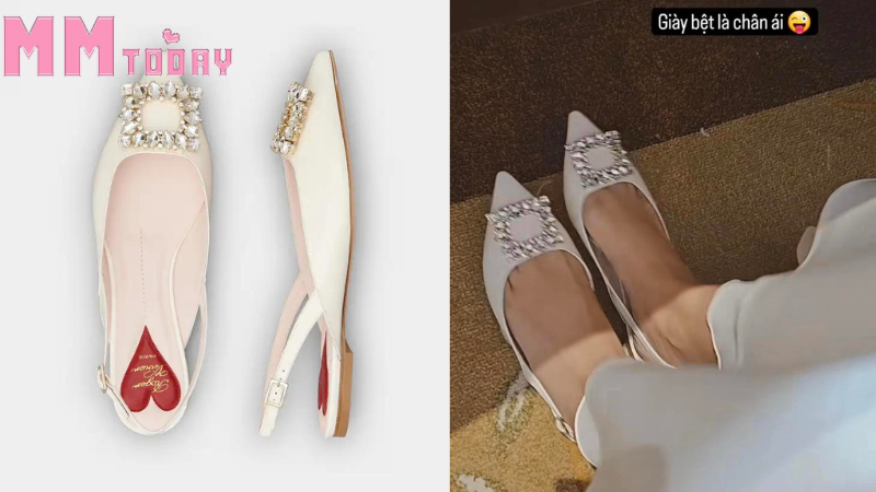 Giày slingback bệt từ thương hiệu nổi tiếng Roger Vivier,